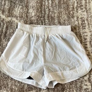 Women's Alphalete White Lined Athletic Shorts!